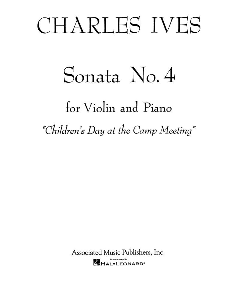 Sonata No. 4: Childrens Day at the Camp Meeting